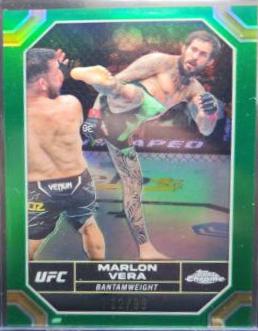 Marlon Vera 2024 Topps Chrome UFC Base #124 Green Refractor