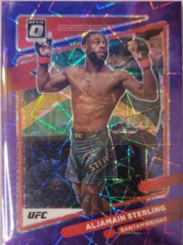 Aljamain Sterling 2022 Panini Donruss Optic UFC Base #64 Purple Velocity