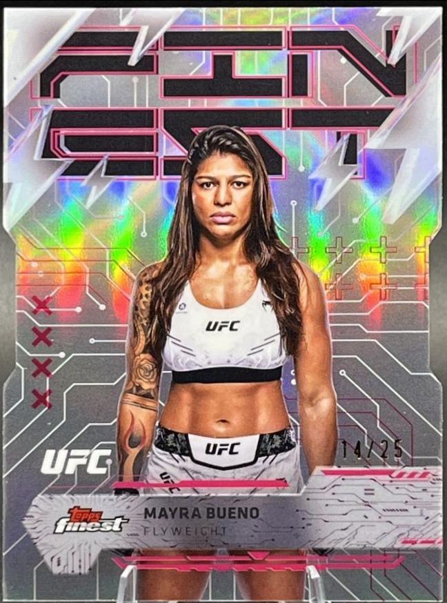 Mayra Bueno 2025 Topps Finest UFC Base Rare #298 Die-Cut Refractor