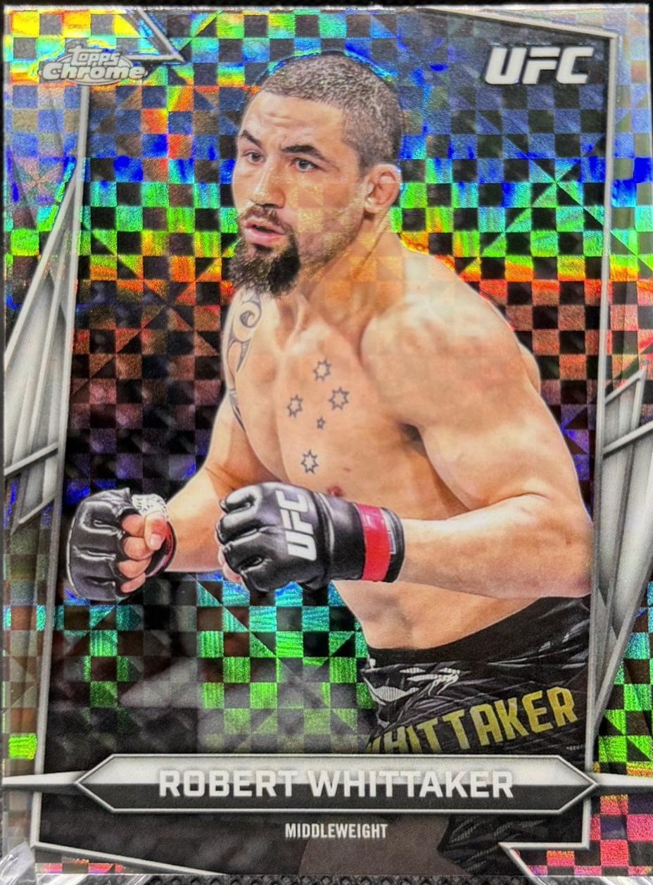 Robert Whittaker 2026 Topps Chrome UFC Base #161 X-fractor