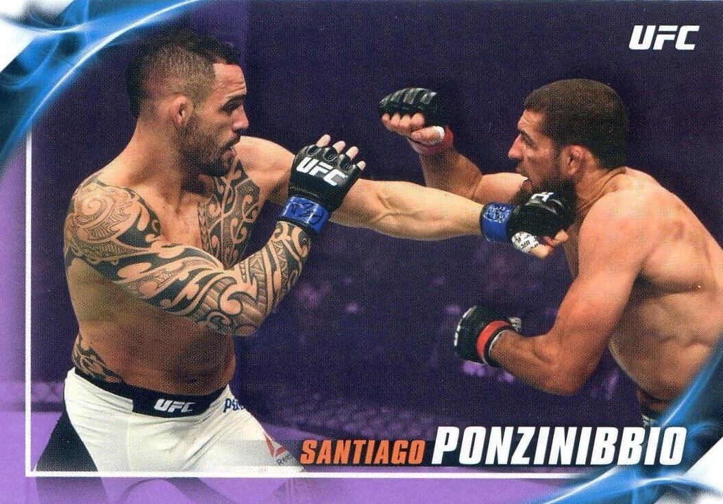 Santiago Ponzinibbio 2019 Topps UFC Knockout Base #5 Purple
