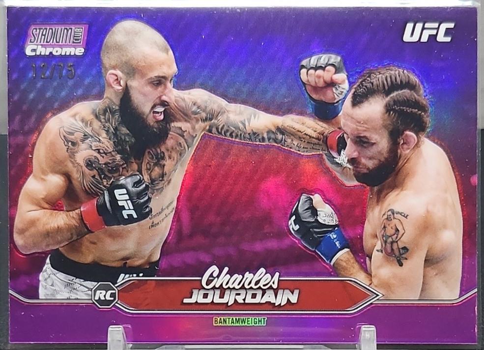 Charles Jourdain 2025 Topps Stadium Club UFC Base Chrome #C-136 Purple Refractor