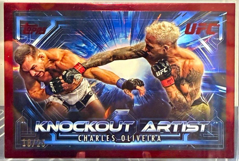 Charles Oliveira 2025 Topps Knockout UFC Knockout Artists #KA-23 Red