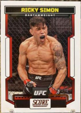 Ricky Simon 2023 Panini Chronicles UFC Base Score #191 Gold