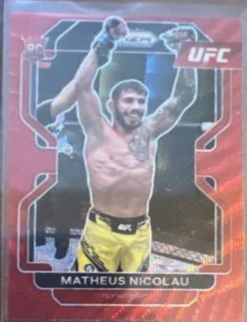 Matheus Nicolau 2022 Panini Prizm UFC Base #168 Ruby Wave