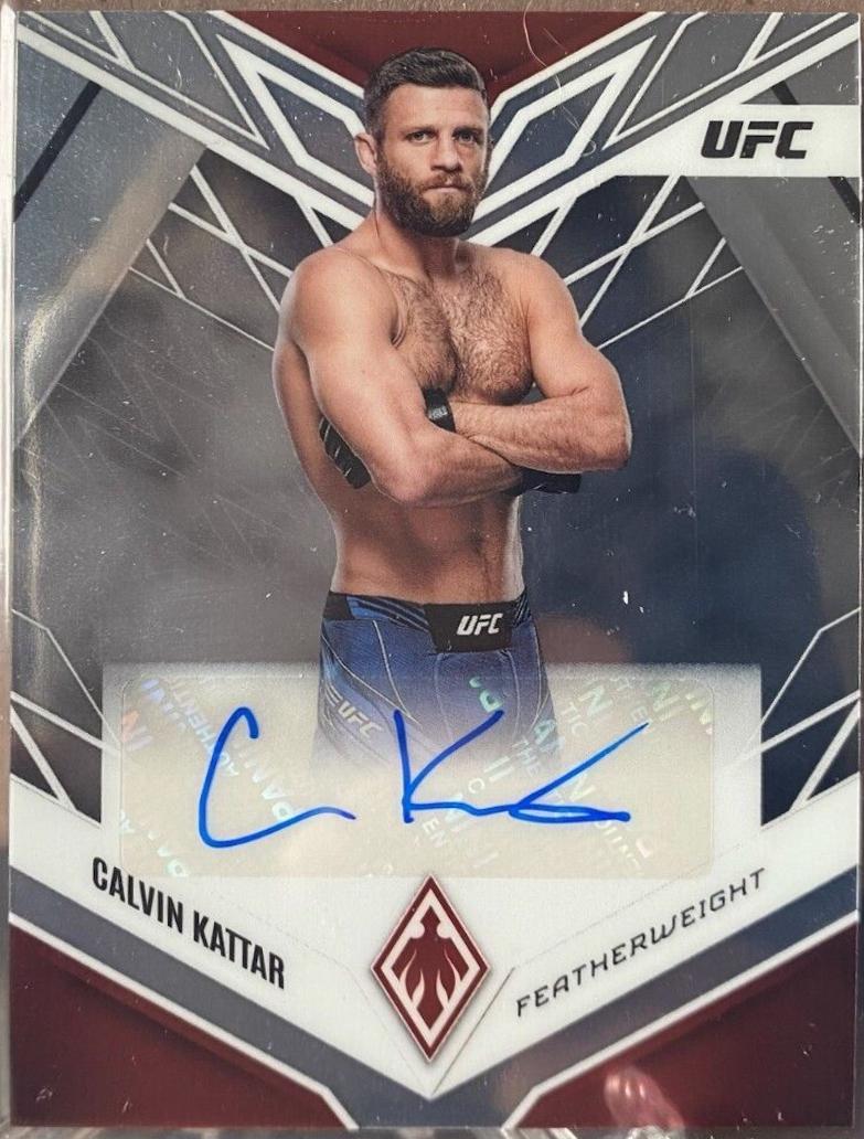 Calvin Kattar 2023 Panini Chronicles UFC Phoenix Autographs #23 Blue