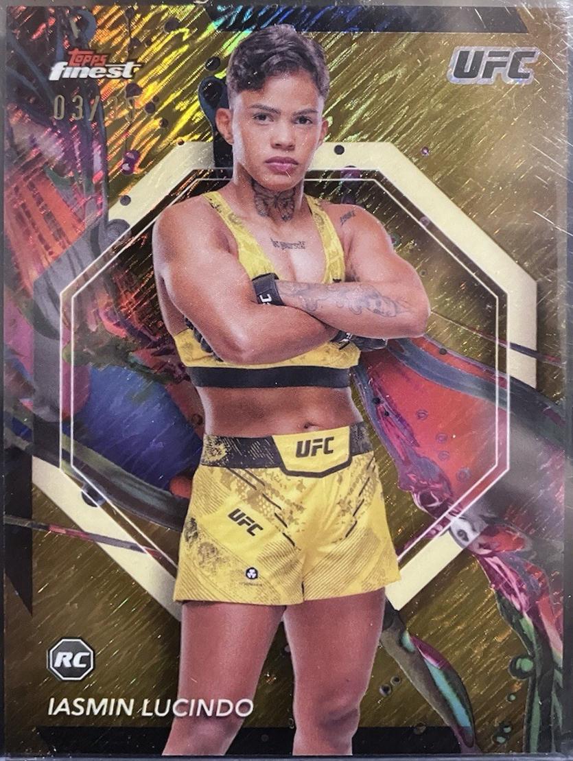 Iasmin Lucindo 2024 Topps Finest UFC Base Common #74 Gold Shimmer Refractor