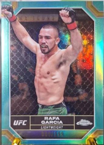 Rafa Garcia 2024 Topps Chrome UFC Base #157 Aqua Refractor