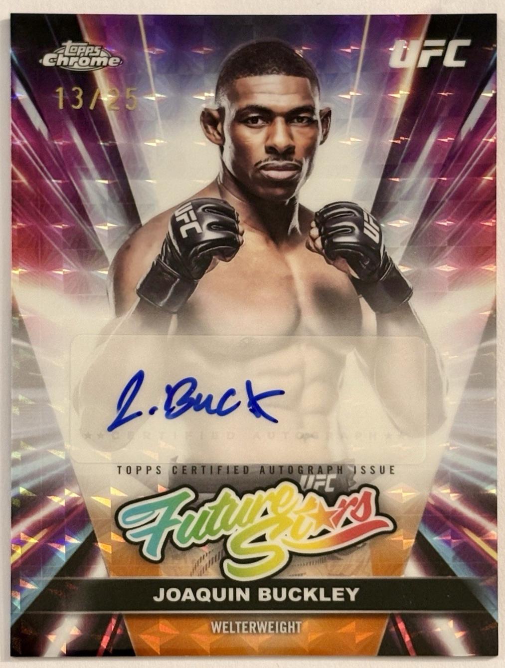 Joaquin Buckley 2026 Topps Chrome UFC Future Stars Autographs #FSA-JB Orange Geometric Refractor