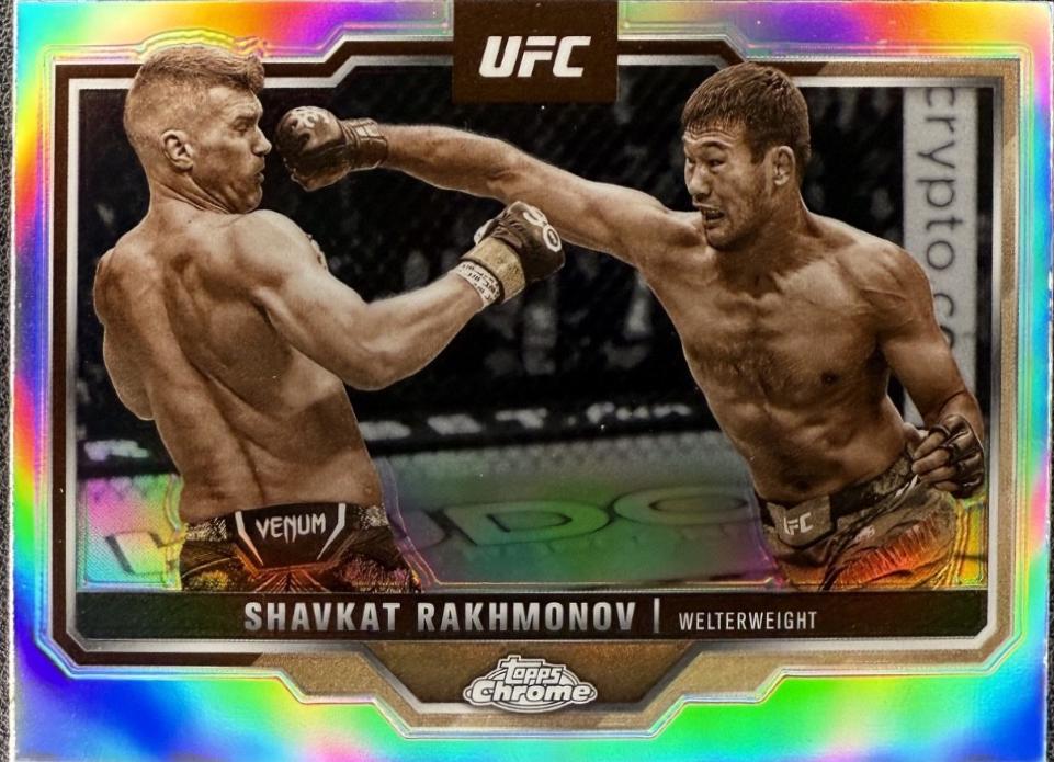 Shavkat Rakhmonov 2025 Topps Chrome UFC Base #125 Sepia Refractor