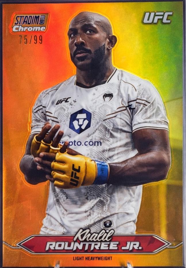 Khalil Rountree Jr. 2025 Topps Stadium Club UFC Base Chrome #C-74 Orange Refractor