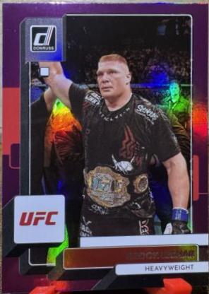 Brock Lesnar 2023 Panini Donruss UFC Base #151 Purple Flood