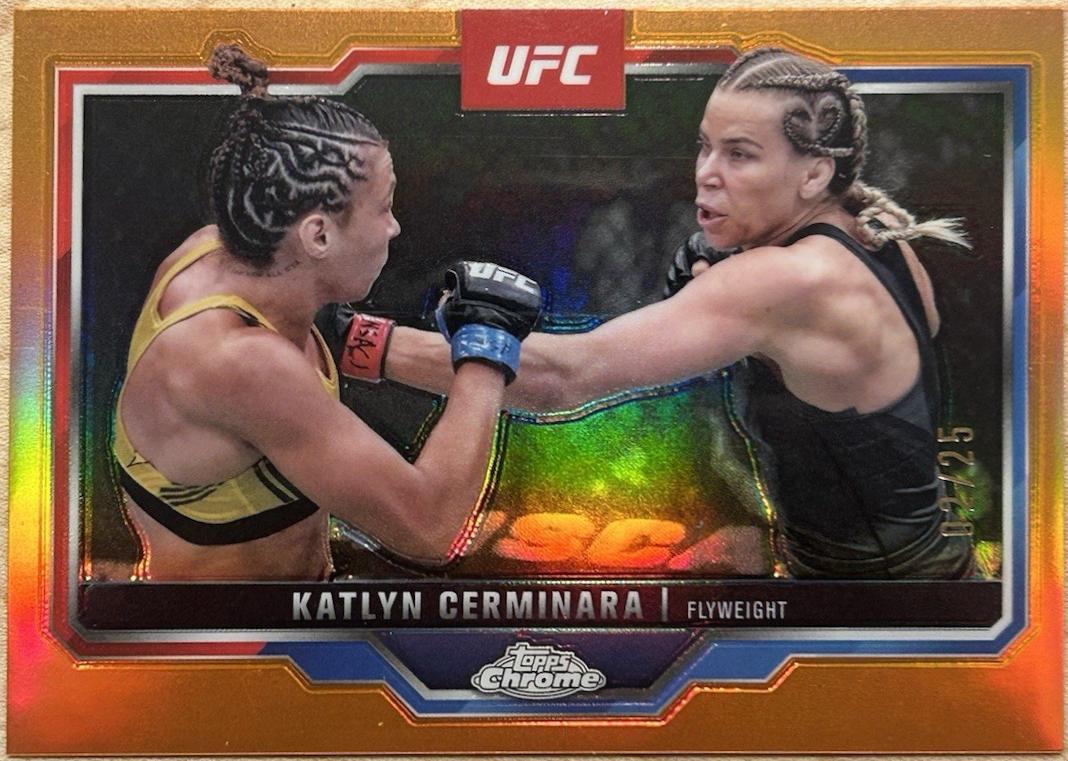 Katlyn Cerminara 2025 Topps Chrome UFC Base #114 Orange Refractor