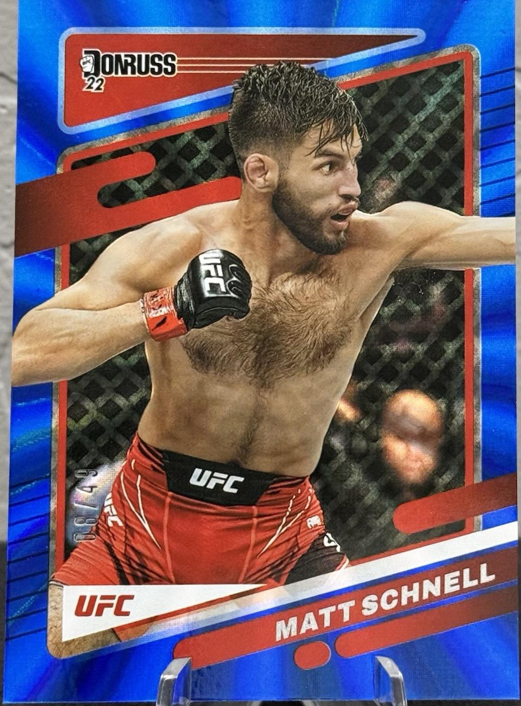 Matt Schnell 2022 Panini Donruss UFC Base #123 Blue