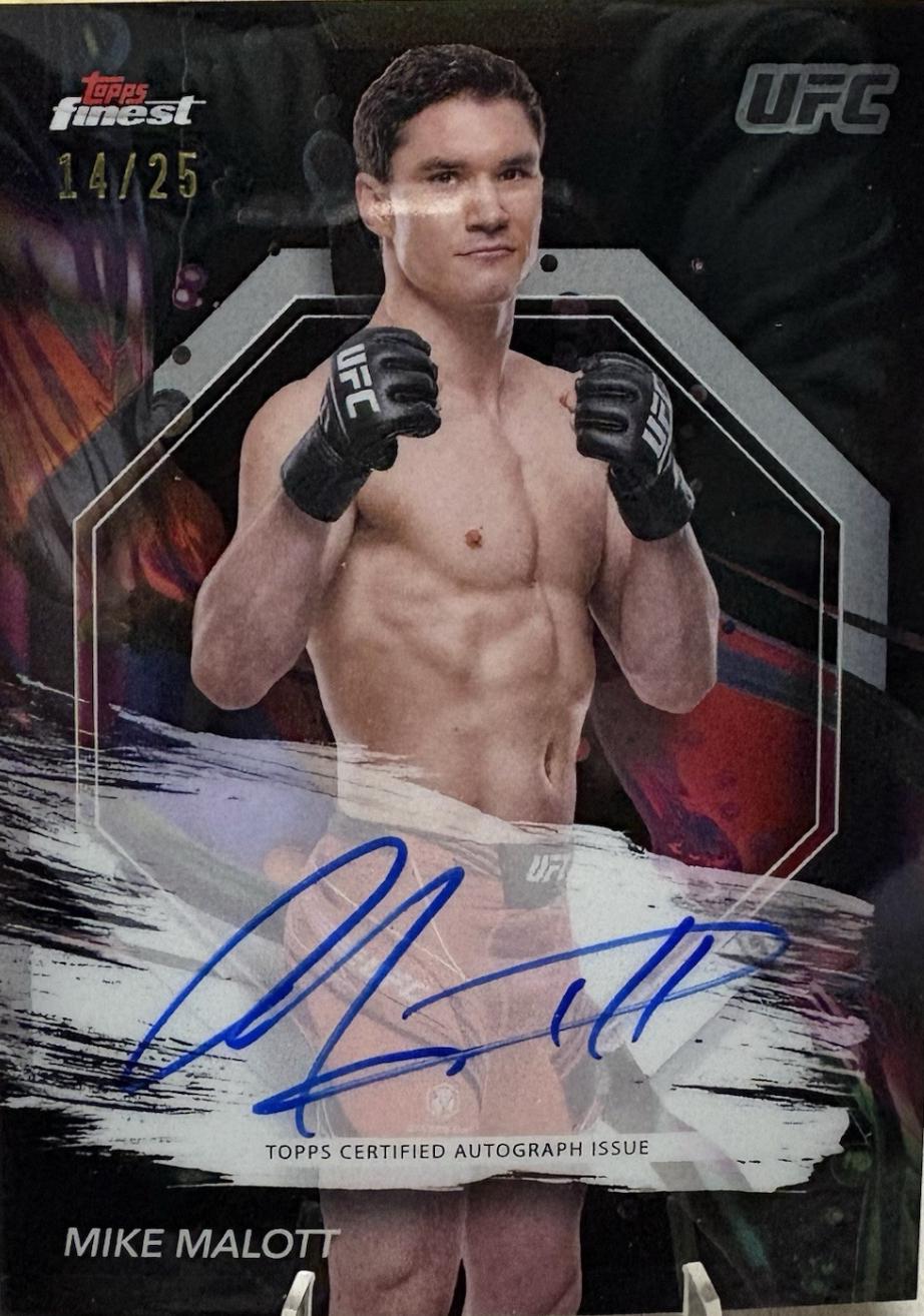 Mike Malott 2024 Topps Finest UFC Finest Autographs #FA-MMT Black Refractor