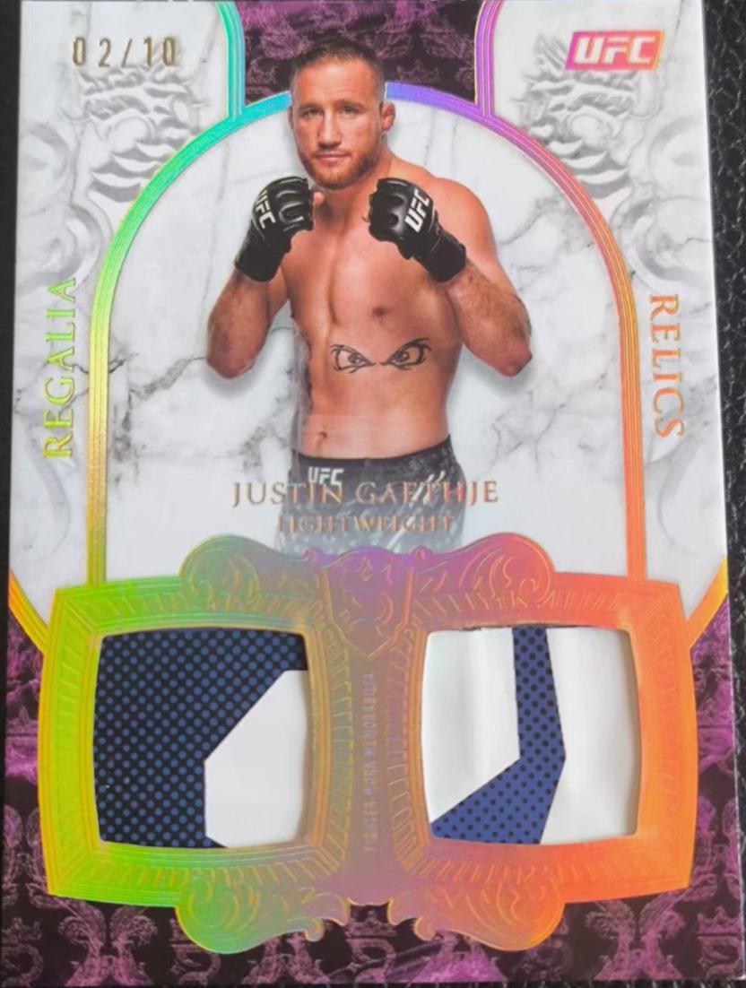 Justin Gaethje 2025 Topps Royalty UFC Regalia Relics #RR-JG Gold