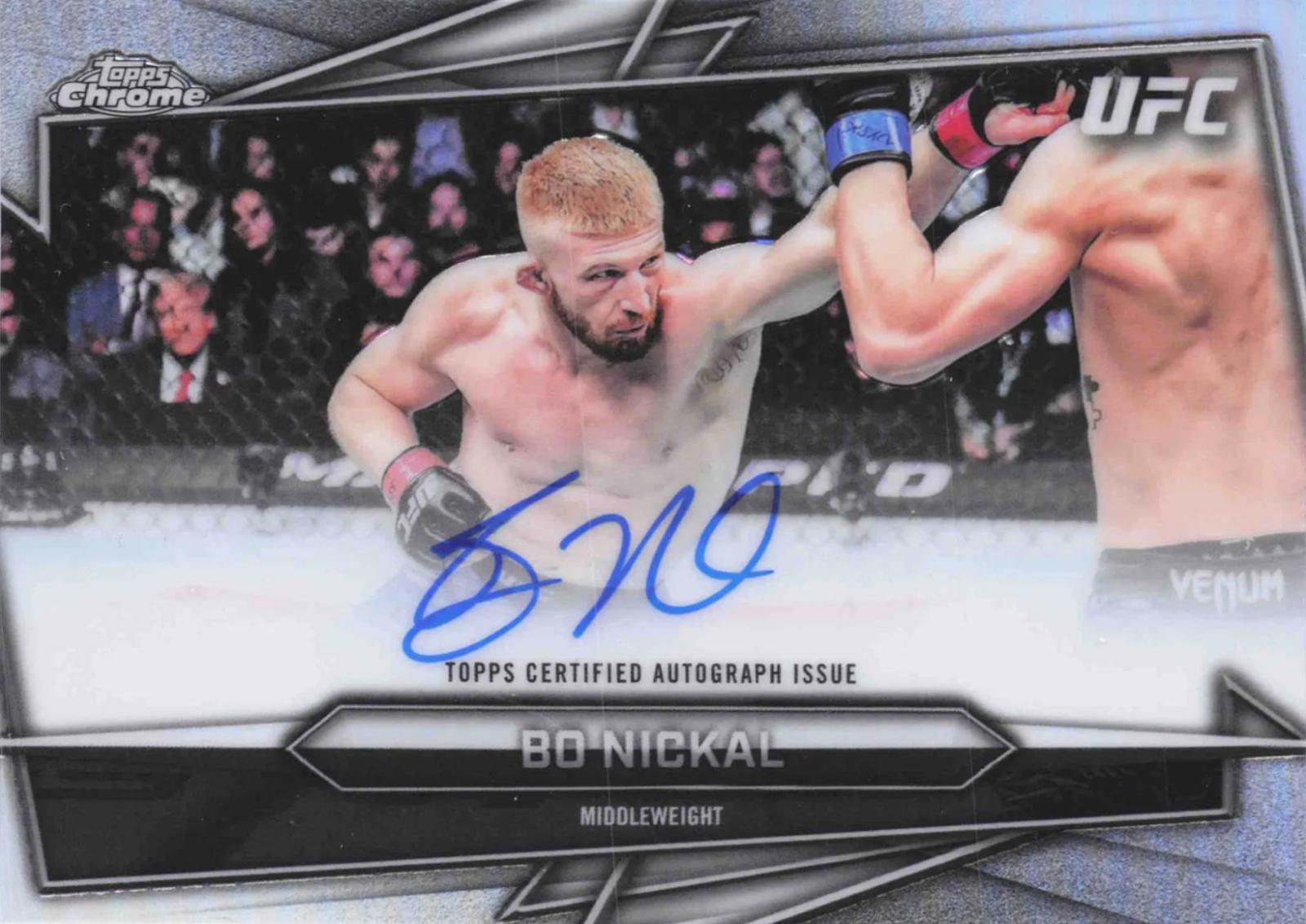 Bo Nickal 2026 Topps Chrome UFC Base Autographs #BAV-BN Refractor