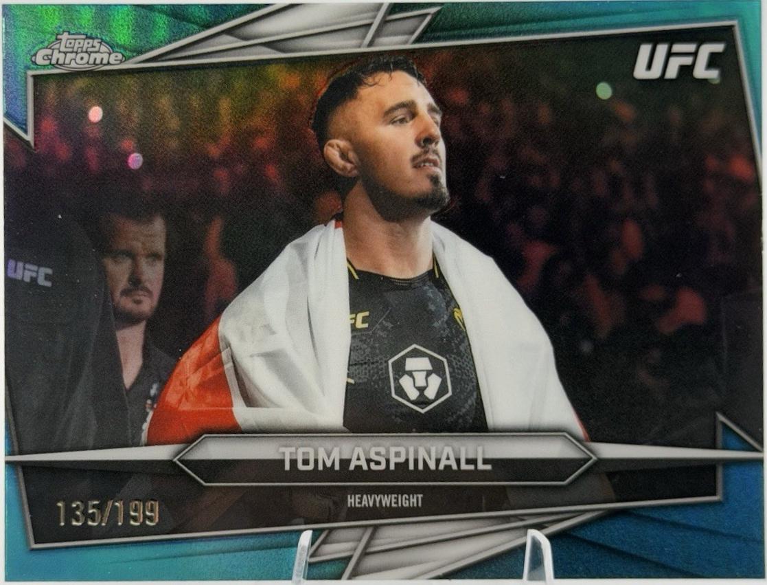 Tom Aspinall 2026 Topps Chrome UFC Base #80 UFC Glove Refractor