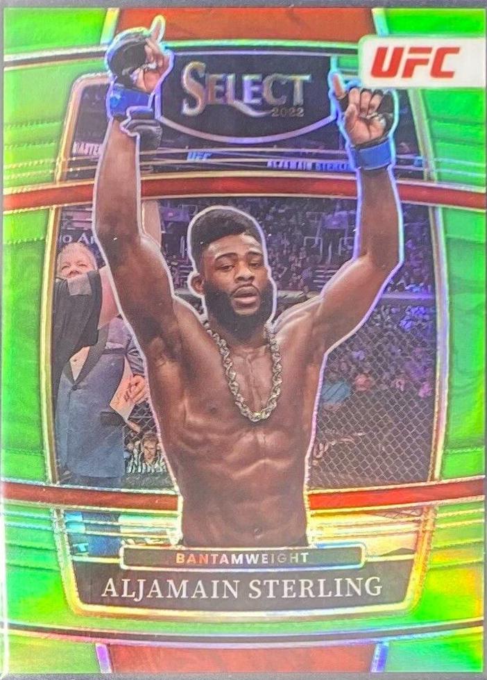 Aljamain Sterling 2022 Panini Select UFC Concourse #57 Neon Green