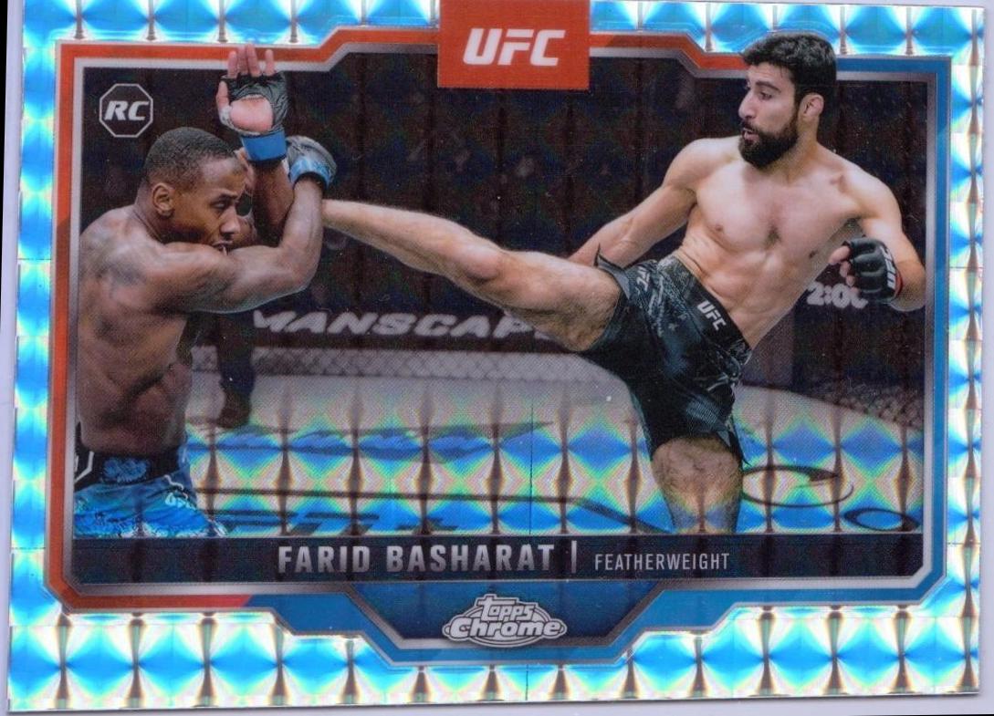 Farid Basharat 2025 Topps Chrome UFC Base #132 Geometric Refractor