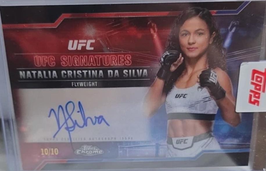 Natalia Silva 2025 Topps Chrome UFC UFC Signatures #SIG-NC Black Refractor