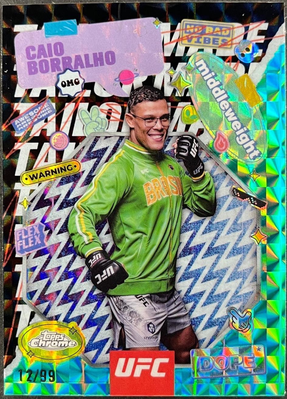 Caio Borralho 2025 Topps Chrome UFC Tailor Made #TRM-1 Green Refractor