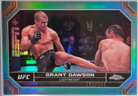 Grant Dawson 2024 Topps Chrome UFC Base #71 Aqua Refractor