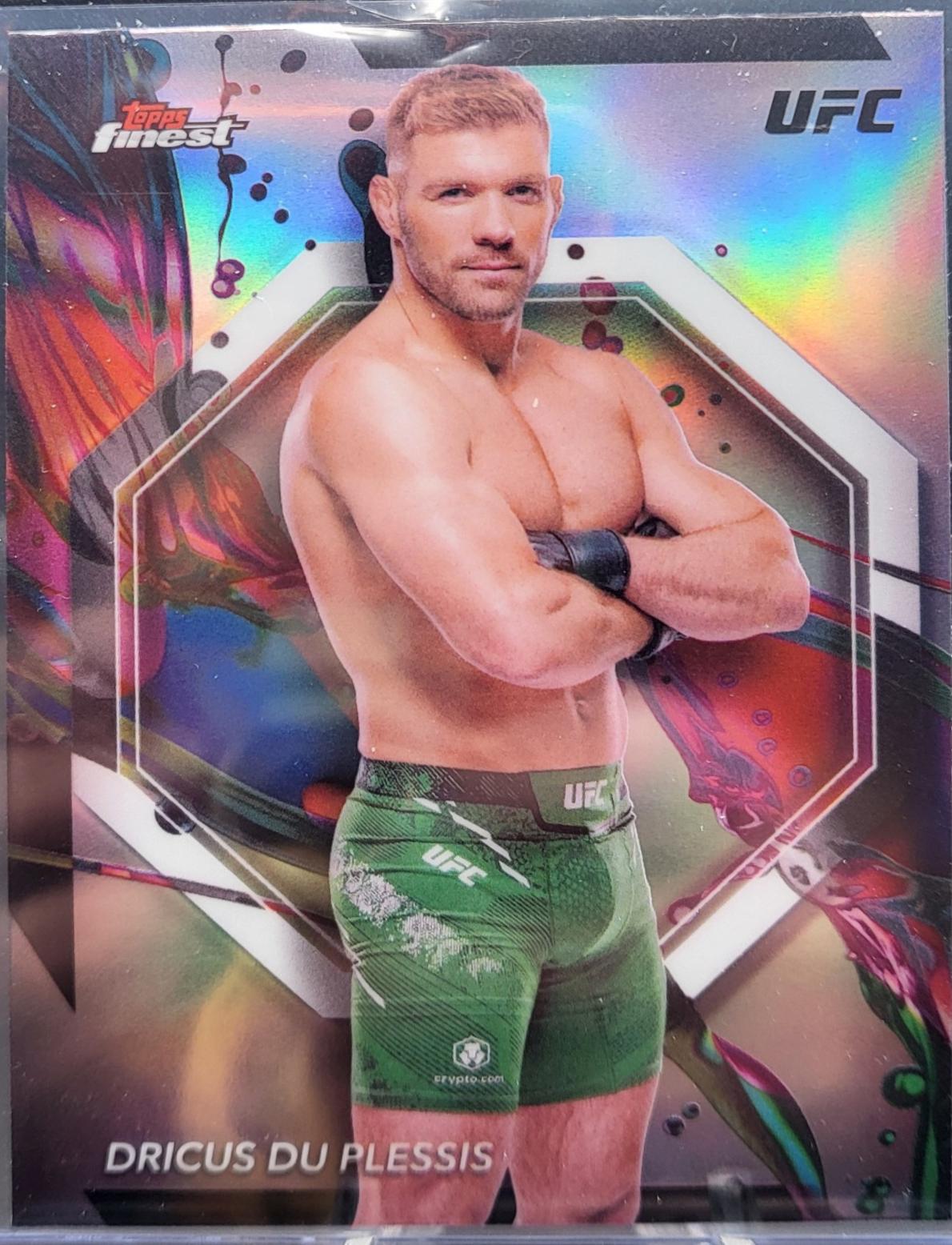 Dricus Du Plessis 2024 Topps Finest UFC Base Common #1 Refractor
