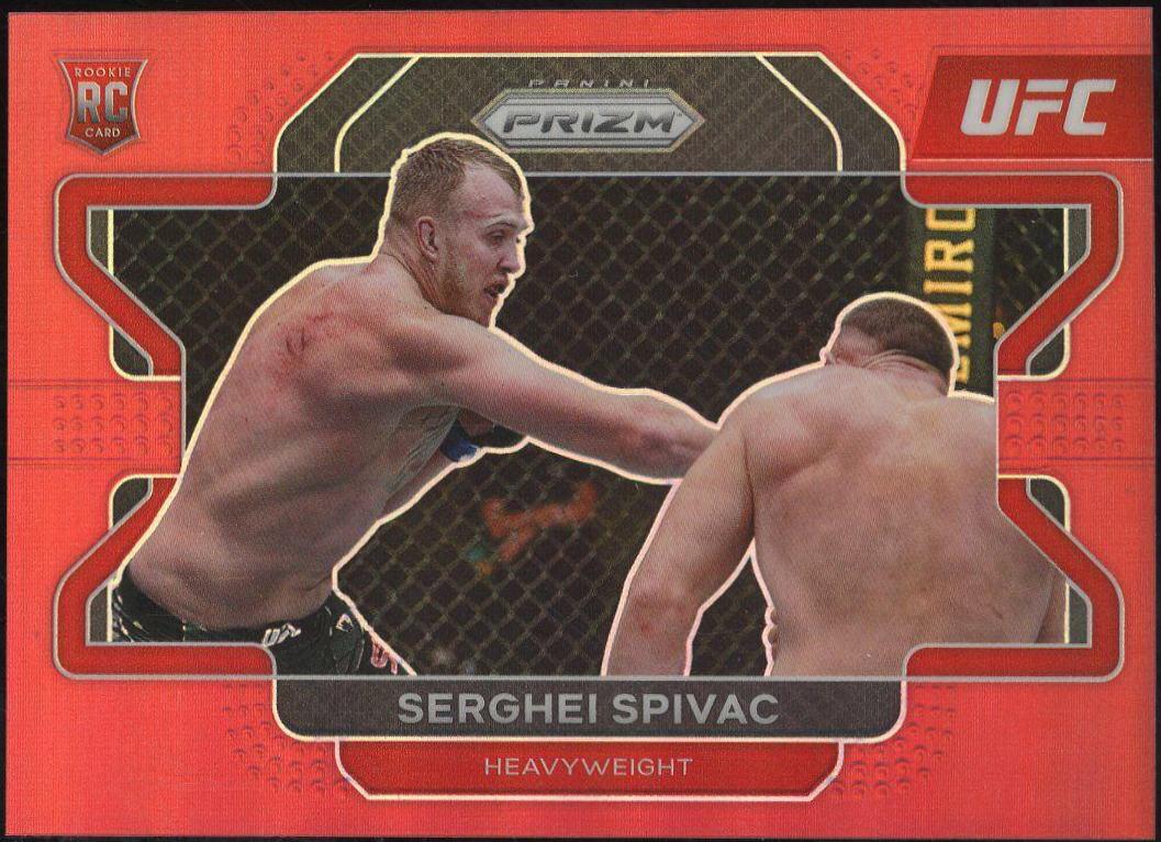 Serghei Spivac 2022 Panini Prizm UFC Base #70 Red