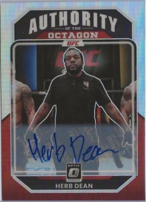 Herb Dean 2023 Panini Donruss Optic UFC Authority of the Octagon Signatures #148 Holo
