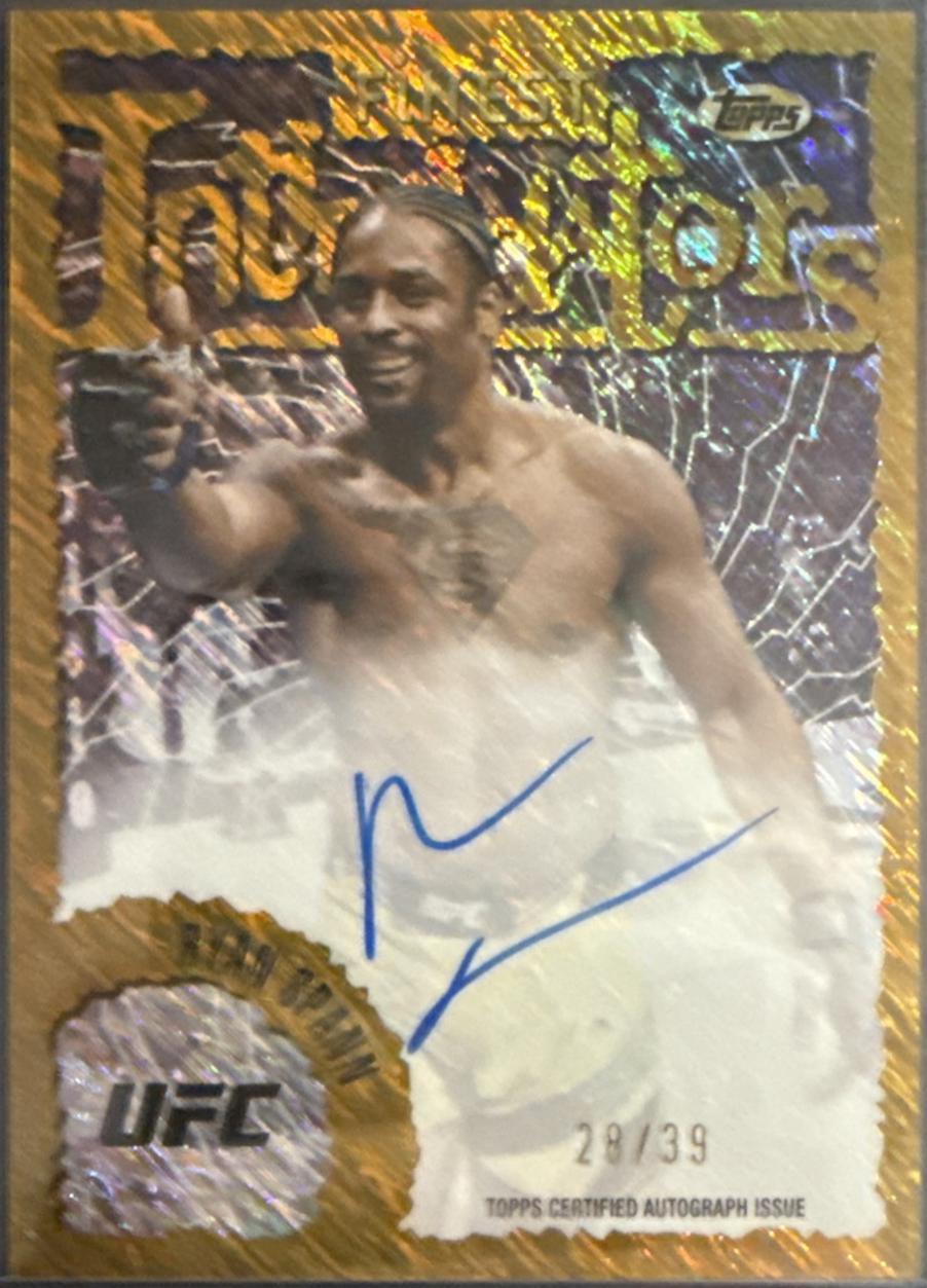 Ryan Spann 2024 Topps Finest UFC Intimidators Autographs #IA-RSN Gold Shimmer Refractor