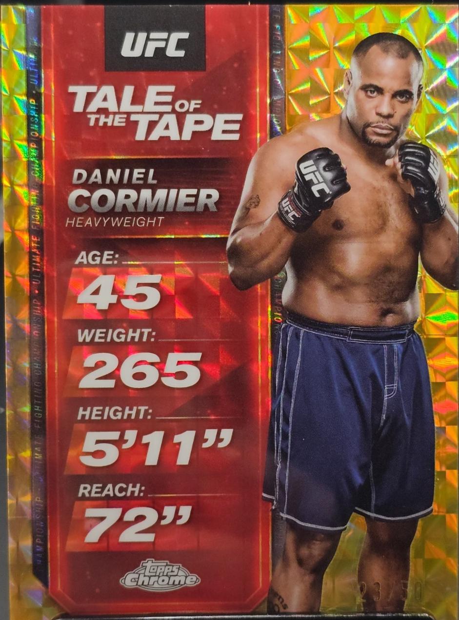 Daniel Cormier 2025 Topps Chrome UFC Tale of the Tape #TTT-22 Geometric Gold Refractor