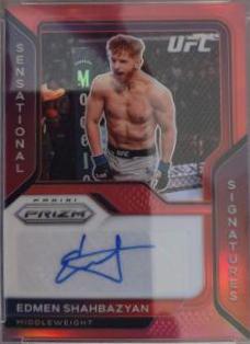 Edmen Shahbazyan 2021 Panini Prizm UFC Sensational Signatures #16 Red
