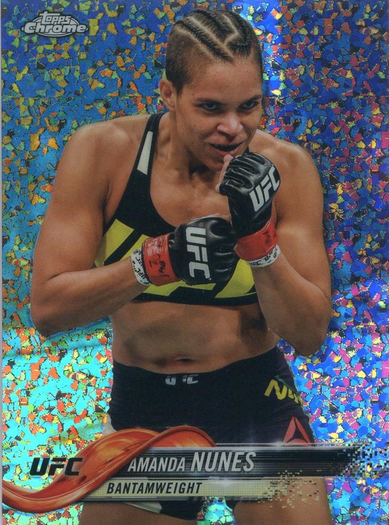 Amanda Nunes 2018 Topps Chrome UFC Base #20 Diamond Hot Box