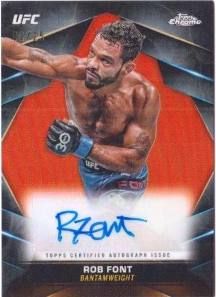 Rob Font 2024 Topps Chrome UFC Chrome Veteran Autographs #CVA-RFO Orange Refractor