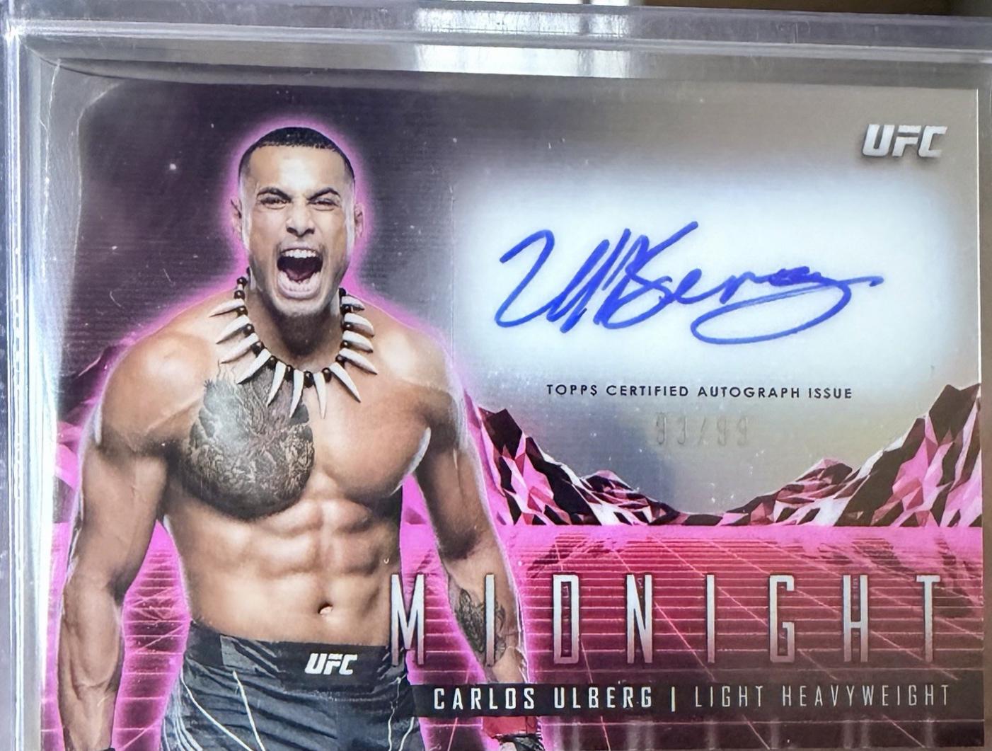 Carlos Ulberg 2024 Topps Midnight UFC Horizon Signatures #HS-CUG Twilight