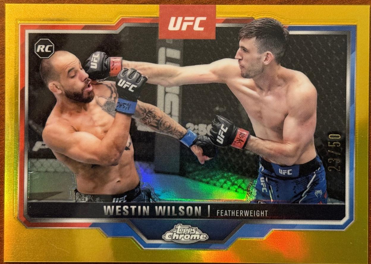 Westin Wilson 2025 Topps Chrome UFC Base #108 Gold Refractor