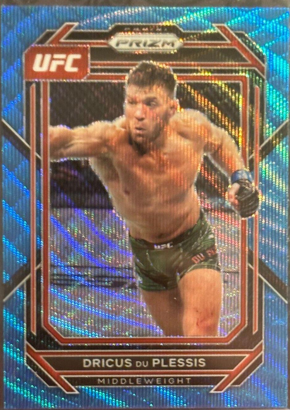 Dricus Du Plessis 2023 Panini Prizm UFC Base #195 Blue Wave