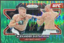 Alexander Gustafsson 2022 Panini Prizm UFC Base #35 Green Pulsar