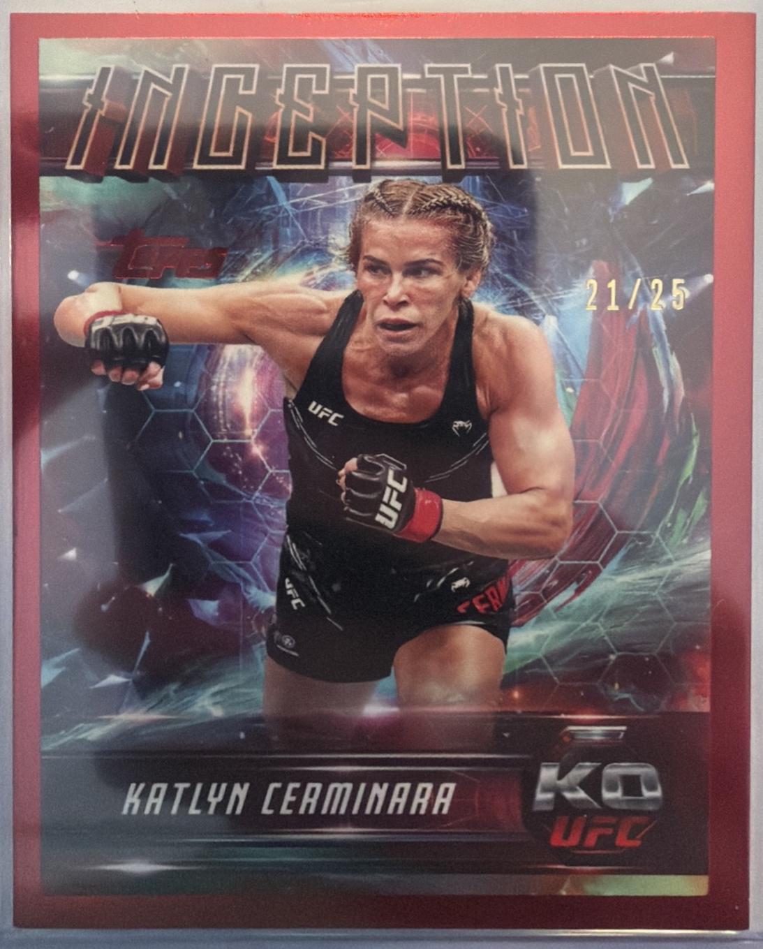 Katlyn Cerminara 2025 Topps Knockout UFC Inception #IN-67 Red