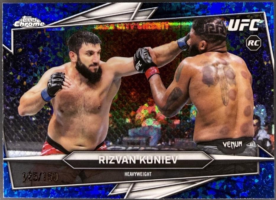 Rizvan Kuniev 2026 Topps Chrome UFC Base #164 Blue Mini Diamonds Refractor