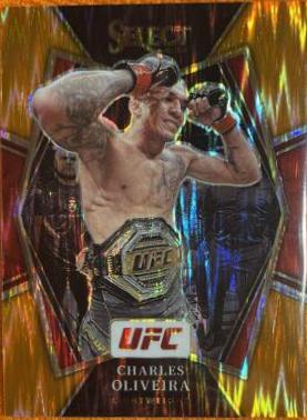 Charles Oliveira 2022 Panini Select UFC Premier Level #141 Orange Flash