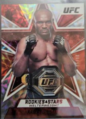 Kamaru Usman 2021 Panini Chronicles UFC Base Rookies and Stars #86 Asia Red