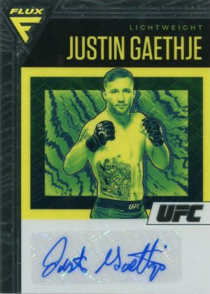 Justin Gaethje 2021 Panini Chronicles UFC Flux Auto #3 Red