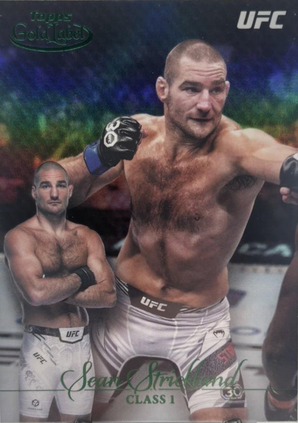 Sean Strickland 2024 Topps Gold Label UFC Base Class I #31 Green