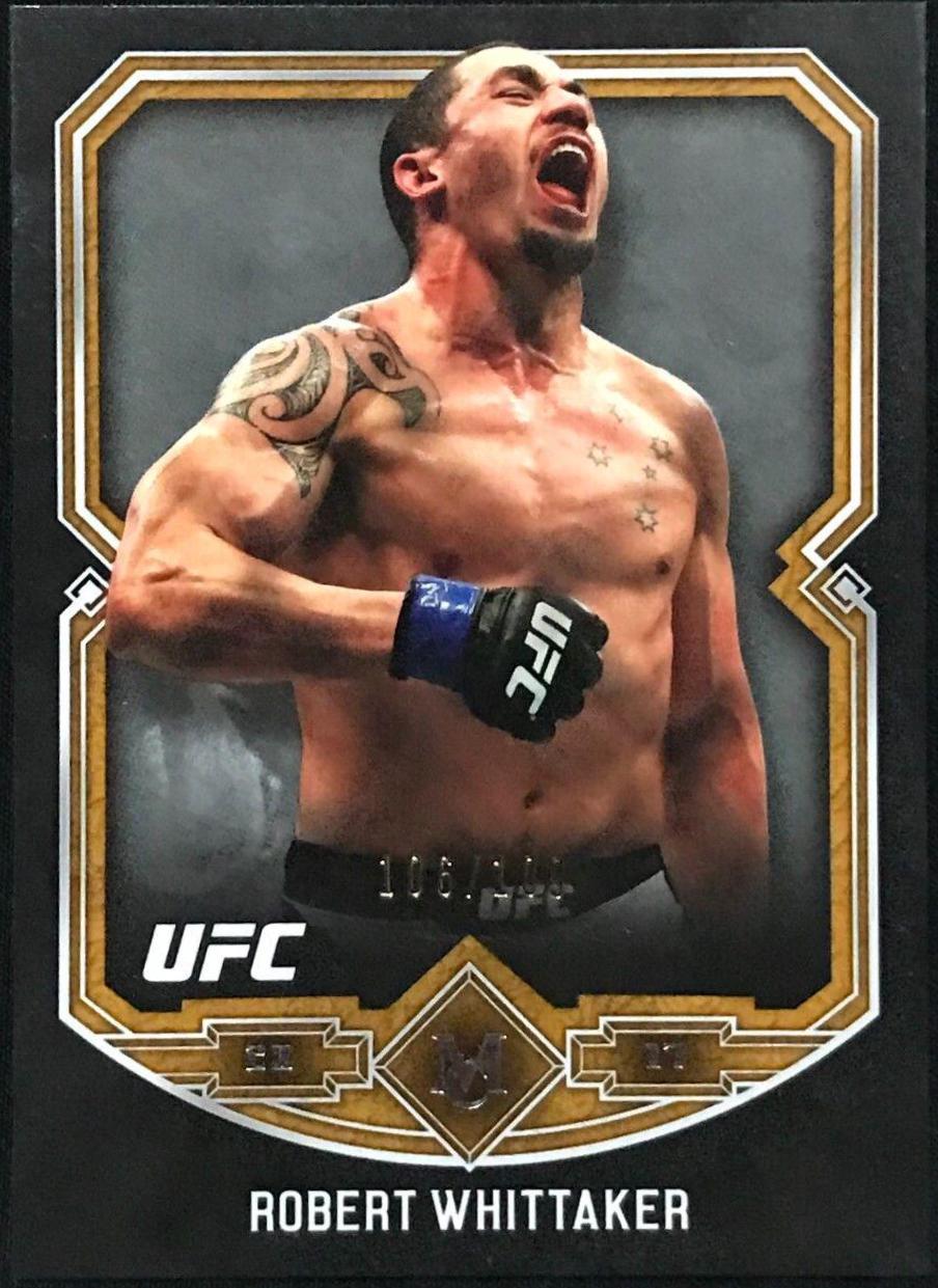 Robert Whittaker 2017 Topps Museum Collection UFC Base #26 Copper