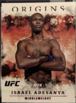 Israel Adesanya 2021 Panini Chronicles UFC Base Origins #36 Red
