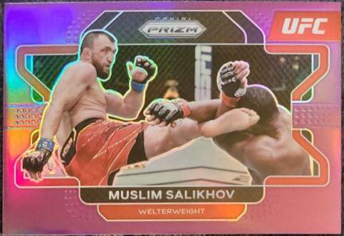 Muslim Salikhov 2022 Panini Prizm UFC Base #38 Purple