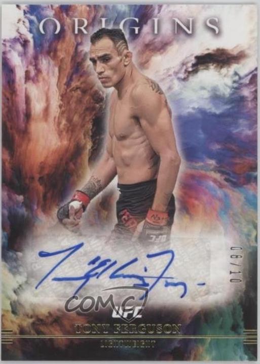 Tony Ferguson 2021 Panini Chronicles UFC Origins Autographs #10 Gold