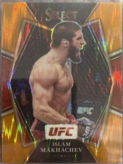 Islam Makhachev 2022 Panini Select UFC Premier Level #125 Orange Flash